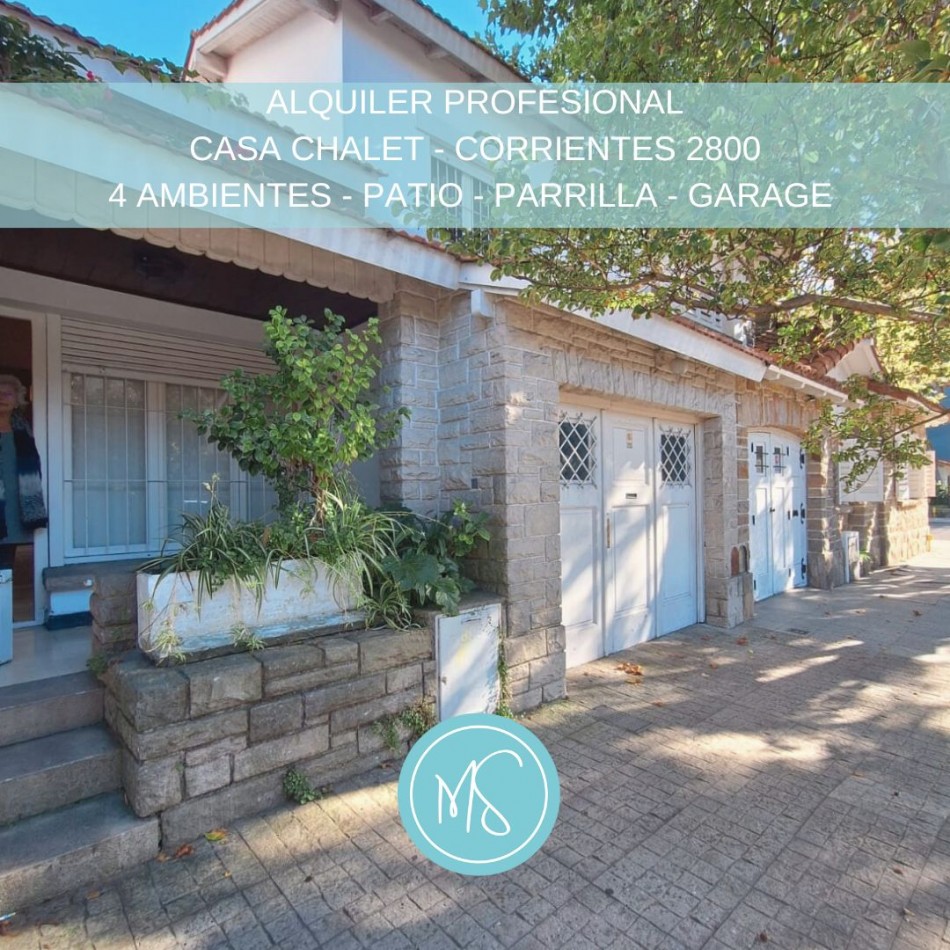ALQUILER PROFESIONAL Chalet 4 ambientes